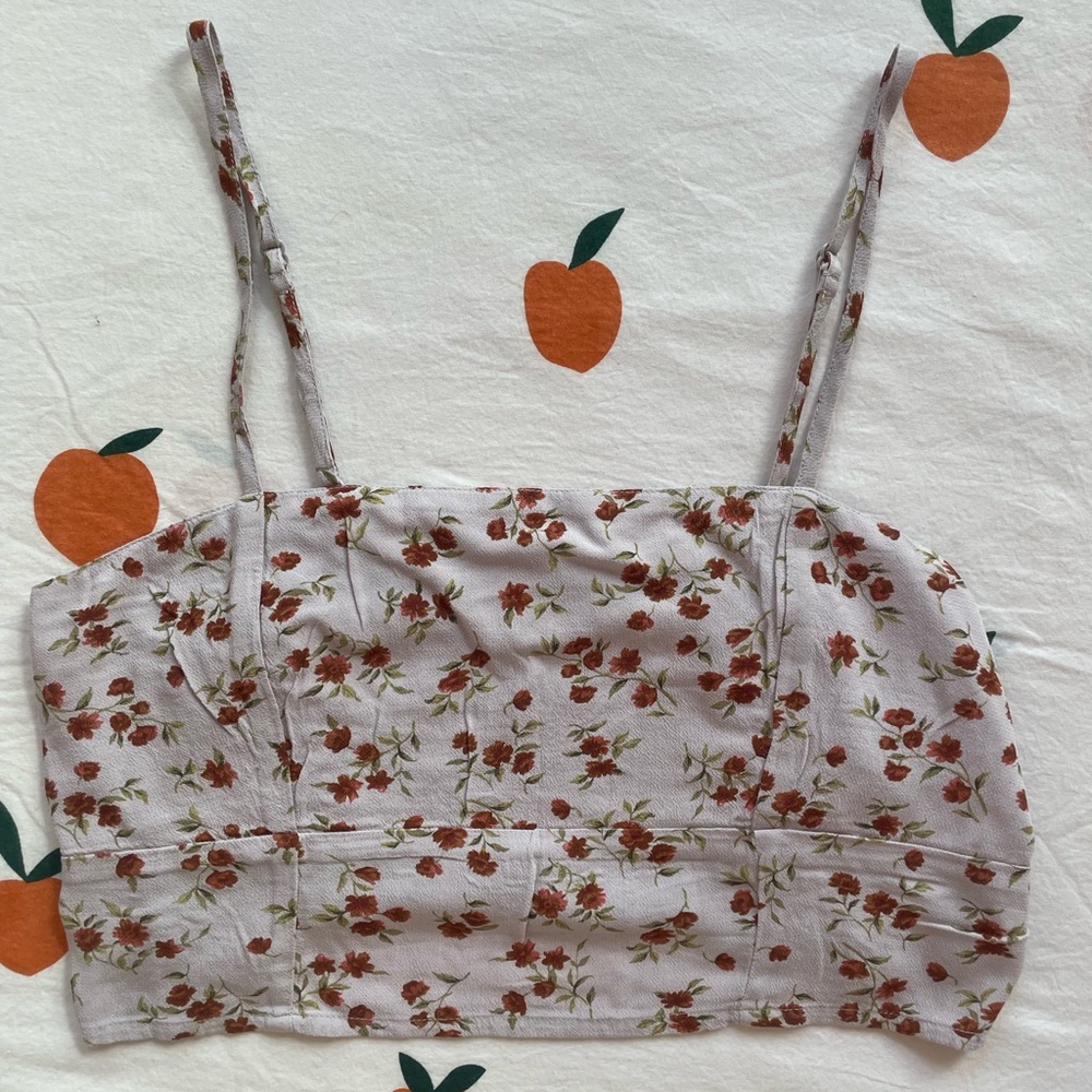 American Eagle Purple Floral Top